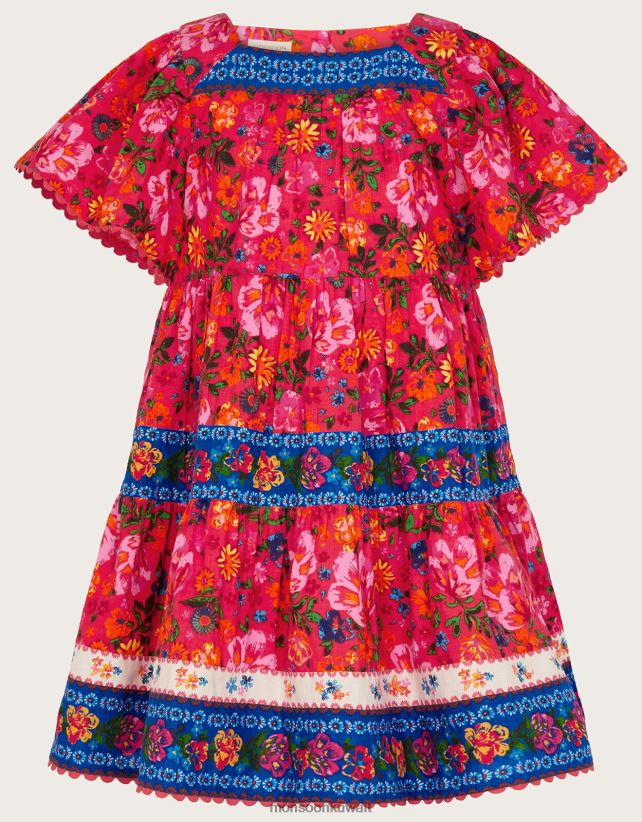 Monsoon UAE - فستان تراثي بطبعات زهور مختلطة ملابس أحمر Monsoon بنت N4BV8X1979