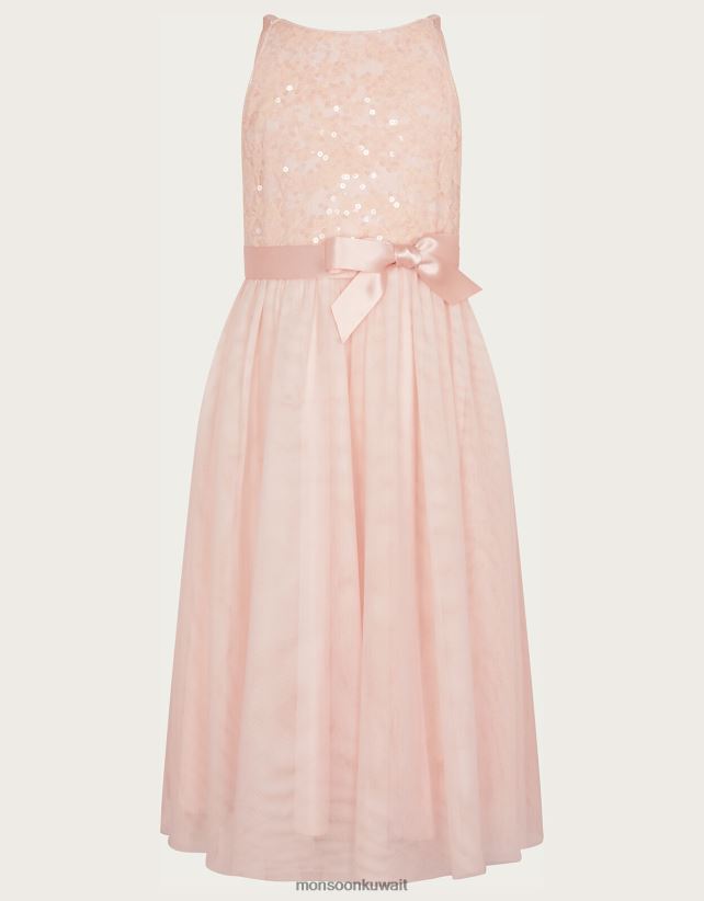 Monsoon معنى - فستان تروث ماكسي مزين بالدانتيل ملابس لون القرنفل Monsoon بنت N4BV8X2027