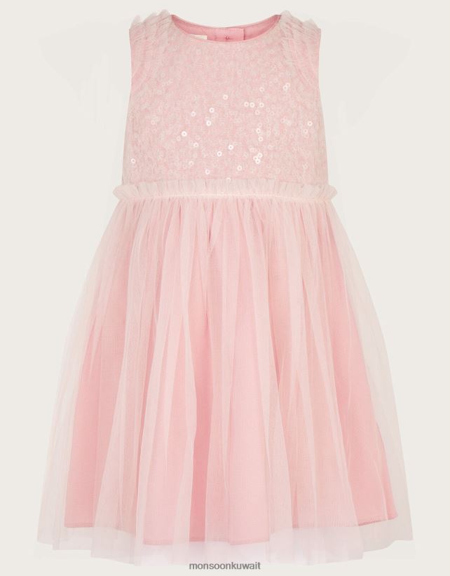 فستان ترتر للأطفال من بريسيلا ملابس لون القرنفل Monsoon بنت N4BV8X2080 - Monsoon children