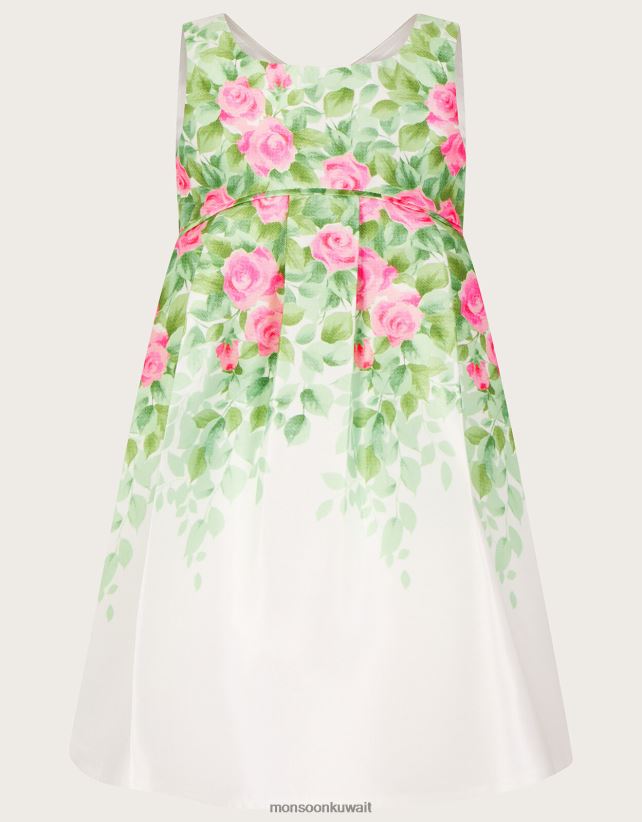 فستان دوقة بطباعة نباتية للأطفال ملابس عاج Monsoon بنت N4BV8X2099 - Monsoon children