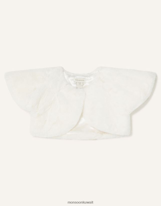 Monsoon accessorize - يتغاضى الطفل عن الفراء الصناعي ملابس عاج Monsoon بنت N4BV8X2156