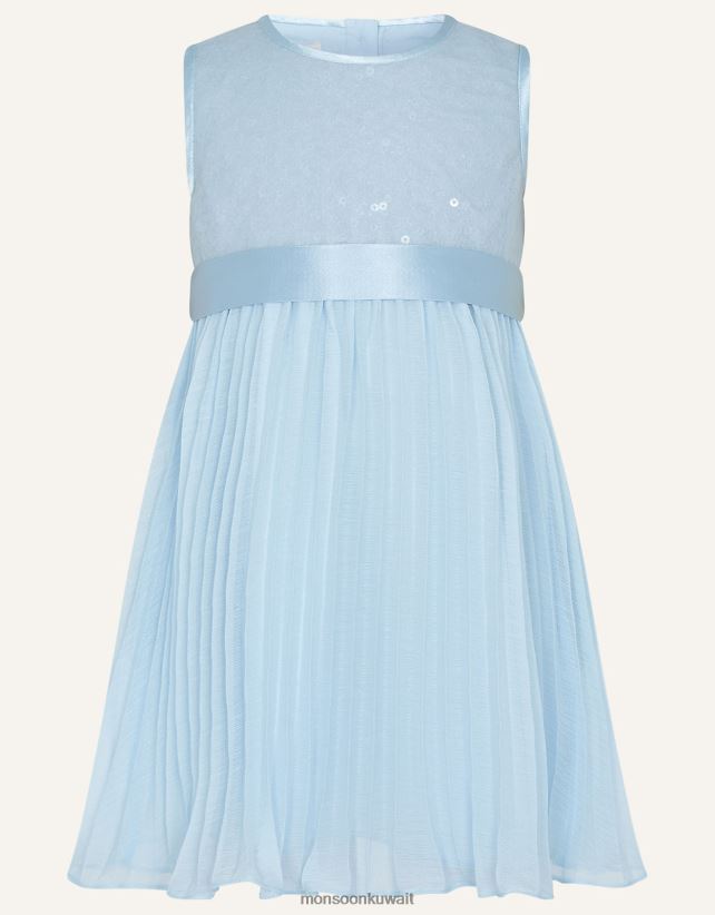 Monsoon UAE - فستان طفل كيتا الترتر ملابس الأزرق (الأزرق الشاحب) Monsoon بنت N4BV8X2173