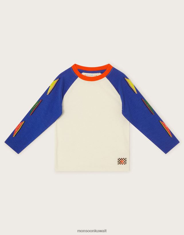 Monsoon محل - تي شيرت صاعقة البرق ملابس عاج Monsoon ولد N4BV8X2204