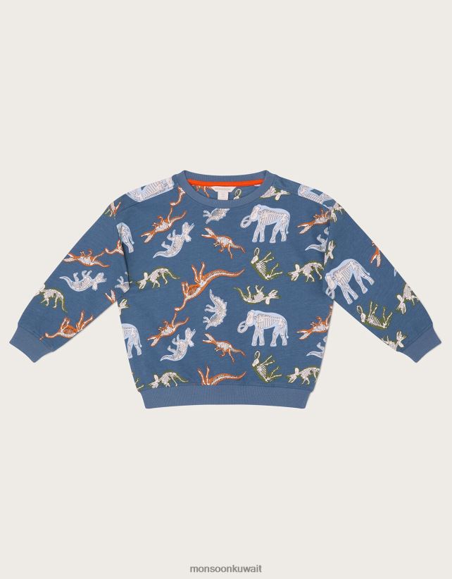 Monsoon UAE - سترة بطبعة ديناصور تتوهج في الظلام ملابس أزرق Monsoon ولد N4BV8X2237