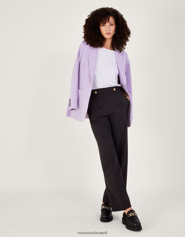 Monsoon معنى - بنطال بريدجيت العسكري التفصيلي ملابس أسود Monsoon نحيف N4BV8X225