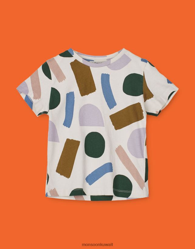 Monsoon معنى - قميص ليووود داكاوا بطبعة ضربات الطلاء ملابس متعدد Monsoon أطفال N4BV8X2286