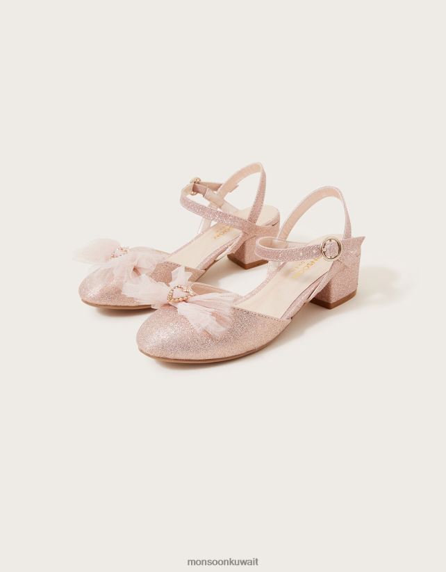 Monsoon محل - حبال القلب الكعب الخلفي أحذية لون القرنفل Monsoon بنت N4BV8X2330