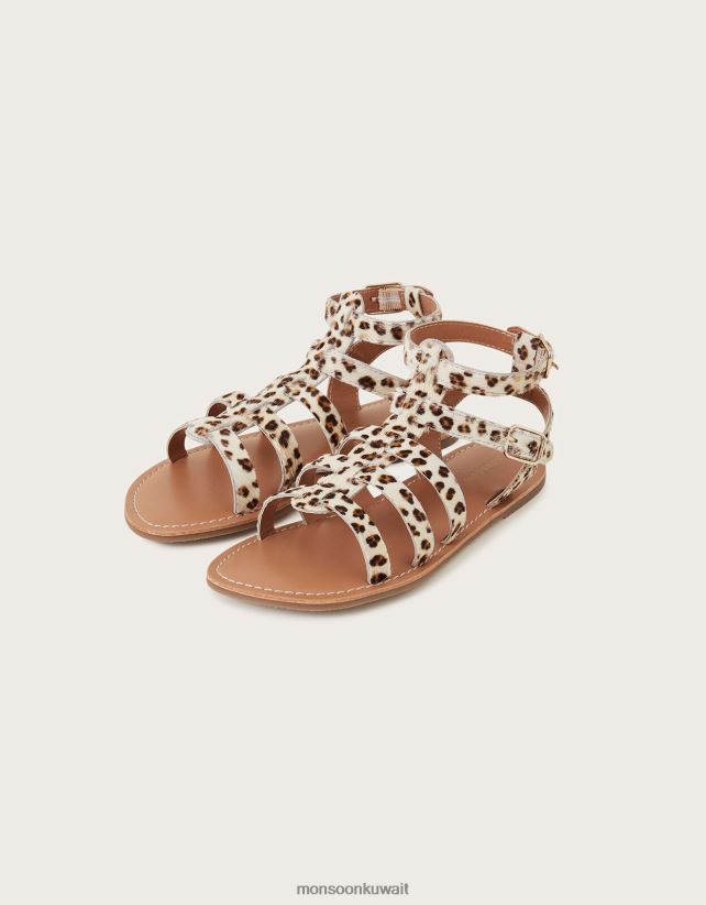 الصنادل قفص النمر أحذية تان Monsoon بنت N4BV8X2334 - Monsoon kuwait avenues