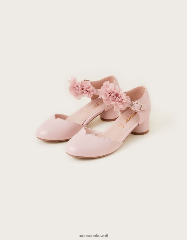 Monsoon UAE - كعب الصدار من جزأين أحذية لون القرنفل Monsoon بنت N4BV8X2354