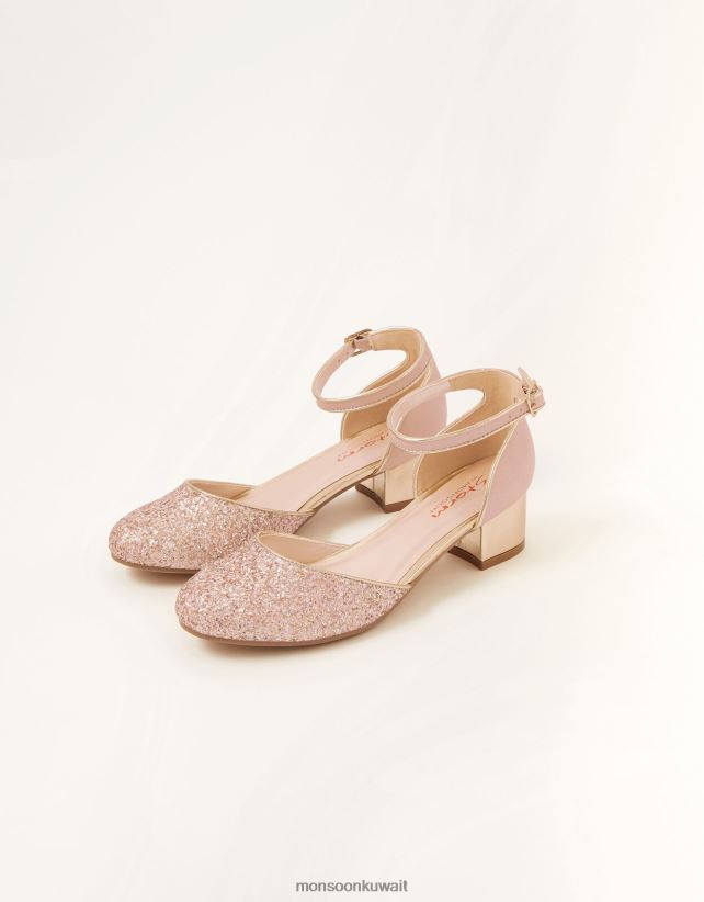 Monsoon accessorize - بريق الكعب من جزأين أحذية لون القرنفل Monsoon بنت N4BV8X2357
