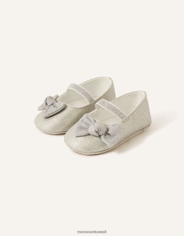 Monsoon accessorize - الجوارب بيبي بايبر أحذية فضة Monsoon أطفال N4BV8X2397