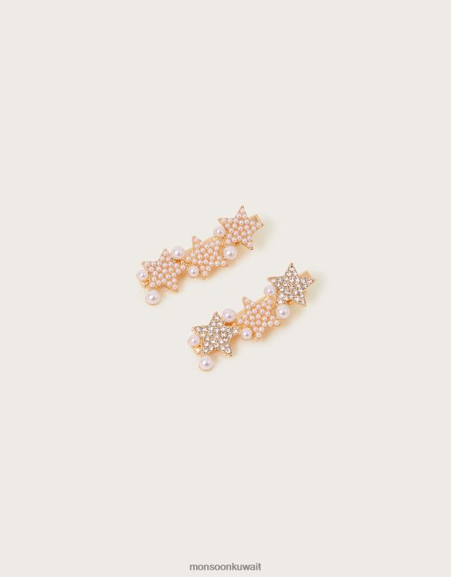 مجموعة مشابك شعر بيرل ستار مكونة من قطعتين ملحق موضة Monsoon بنت N4BV8X2514 - Monsoon kuwait avenues
