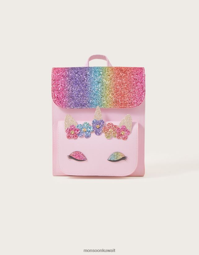 Monsoon Kuwait - حقيبة ظهر وحيد القرن بألوان قوس قزح ملحق أنيق Monsoon بنت N4BV8X2525