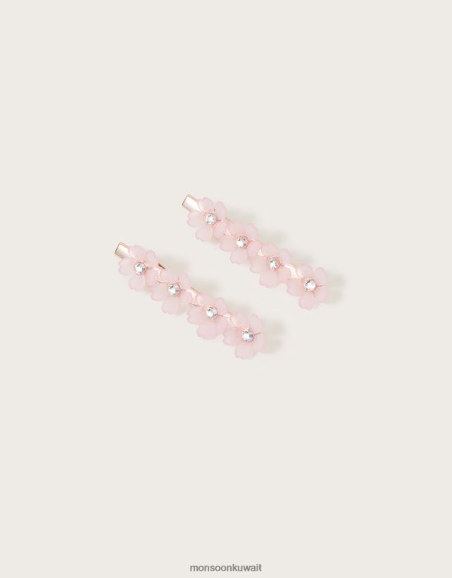 Monsoon accessorize - مجموعة مشابك شعر على شكل زهرة ديامانتي مكونة من قطعتين ملحق حار Monsoon بنت N4BV8X2542
