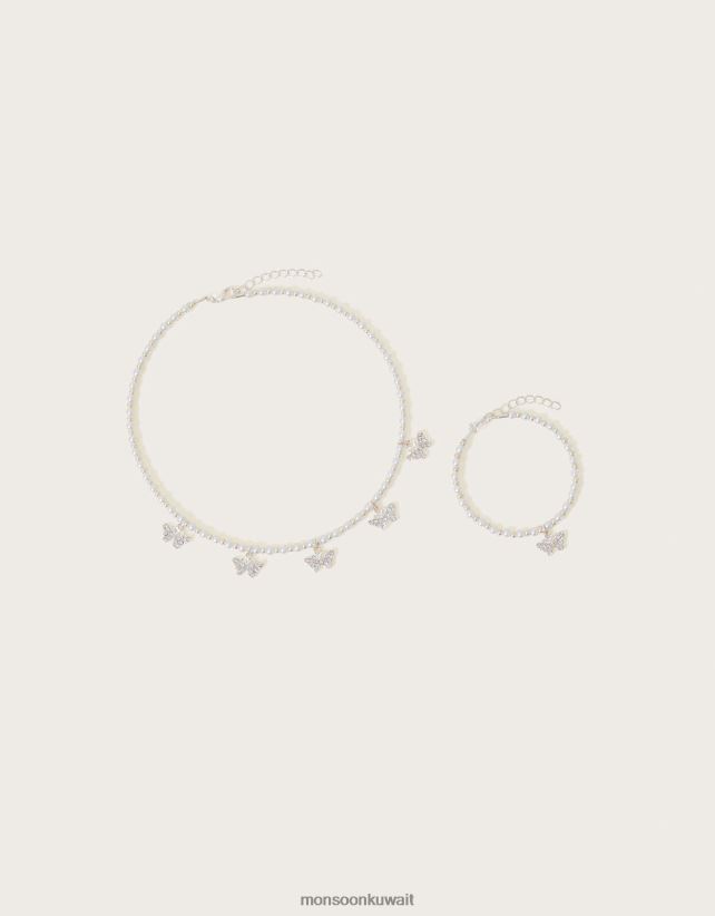 مجموعة مجوهرات سوزي ديامانتي على شكل فراشة مكونة من قطعتين ملحق أنيق Monsoon بنت N4BV8X2560 - Monsoon kuwait online shopping