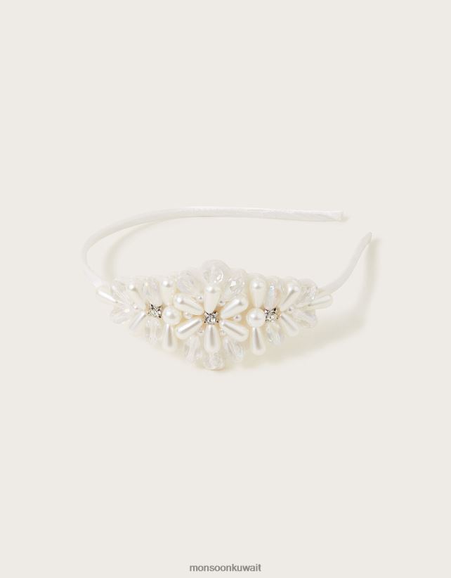 عصابة رأس مزينة باللؤلؤ ملحق موضة Monsoon بنت N4BV8X2562 - Monsoon children