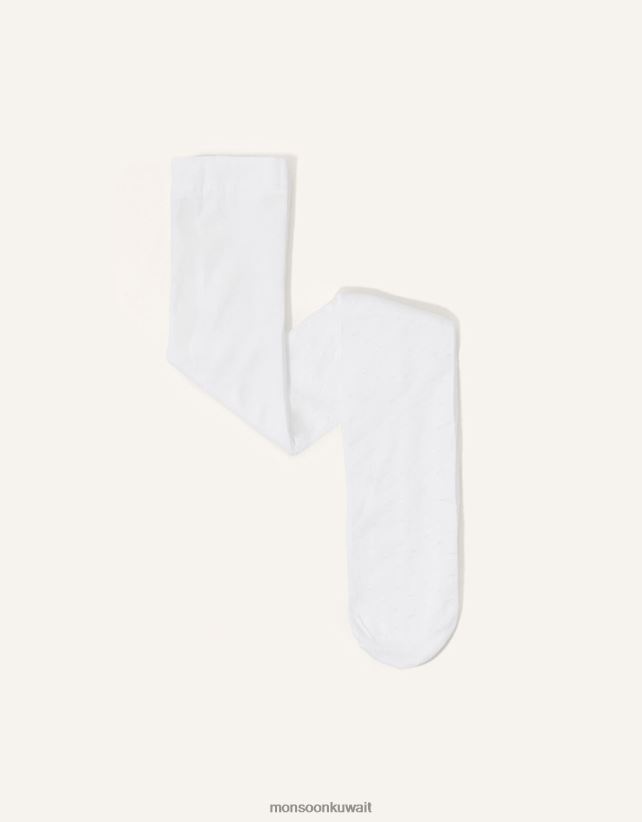 Monsoon محل - الجوارب بقعة البريق الزفاف الطفل ملحق أبيض Monsoon بنت N4BV8X2615