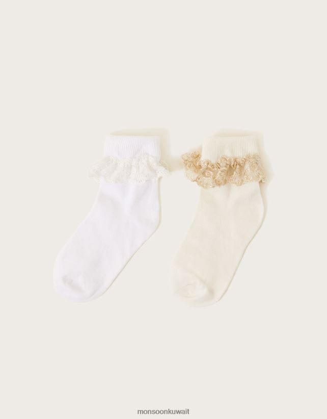 مجموعة جوارب مزينة بالدانتيل ملحق متعدد Monsoon بنت N4BV8X2619 - Monsoon kuwait avenues