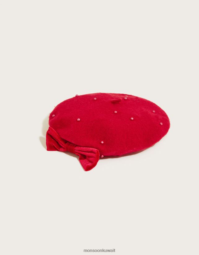 إميلي بيرل بيريه ملحق أحمر Monsoon أطفال N4BV8X2628 - Monsoon children