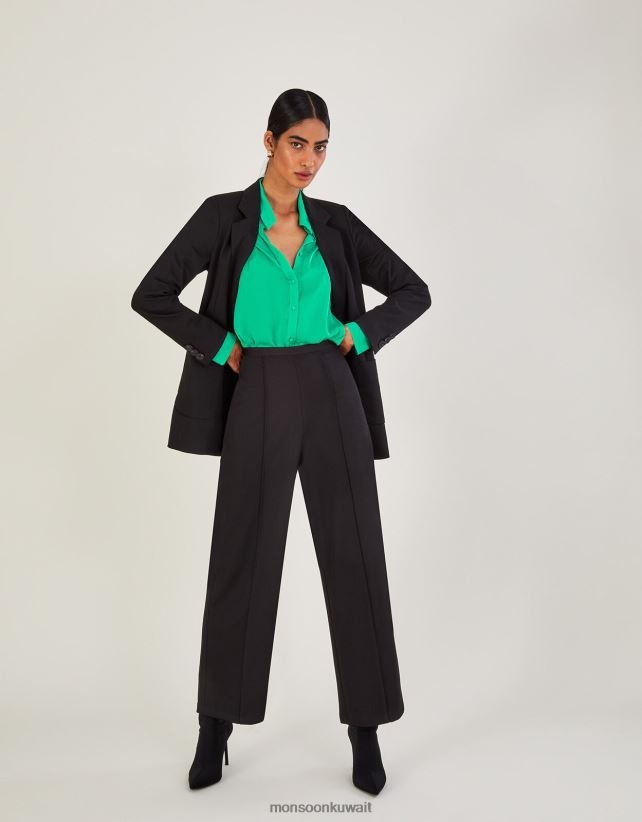 بنطال لورين واسع الأرجل ملابس أسود Monsoon نحيف N4BV8X263 - Monsoon children