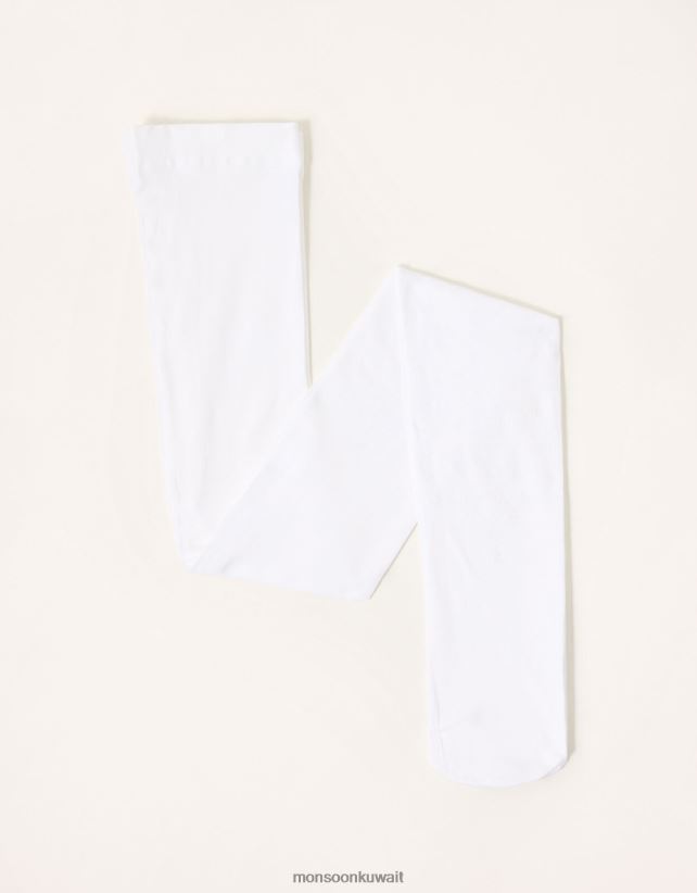 الجوارب الباروكية اللامعة على شكل فراشة ملحق أبيض Monsoon بنت N4BV8X2674 - Monsoon kuwait online shopping