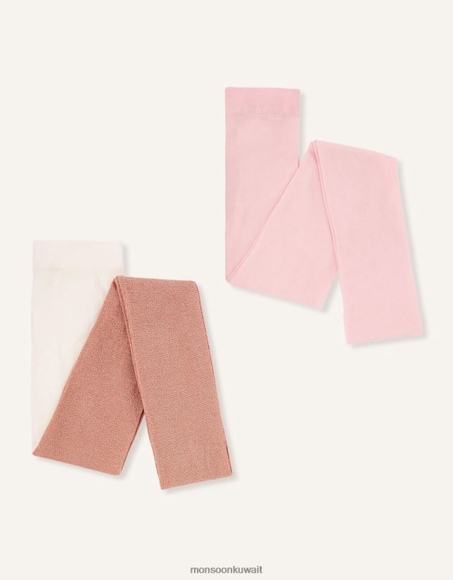 Monsoon accessorize - الجوارب التألق مجموعة من اثنين ملحق الذهب (الذهب الوردي) Monsoon بنت N4BV8X2731