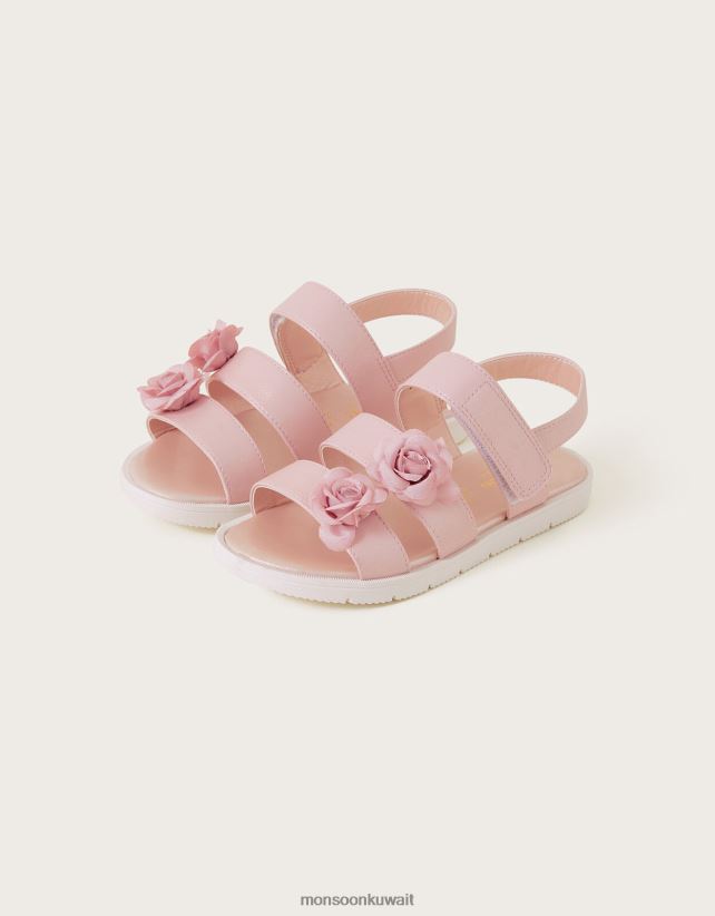 صندل لامع وردي أحذية لون القرنفل Monsoon بنت N4BV8X2799 - Monsoon kuwait online shopping