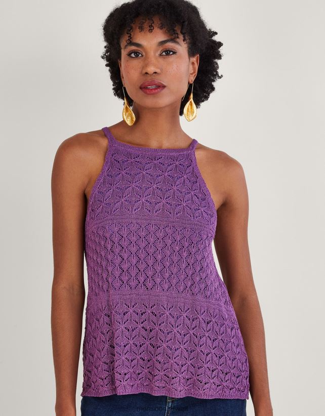 Monsoon UAE - الرسن أعلى بوانتيلي المعدنية ملابس لون القرنفل Monsoon نحيف N4BV8X319