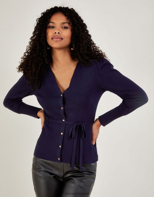 Monsoon UAE - سترة مضلعة ذكية مع لينزينج إيكوفيرو ملابس الأزرق (منتصف الليل) Monsoon نحيف N4BV8X396