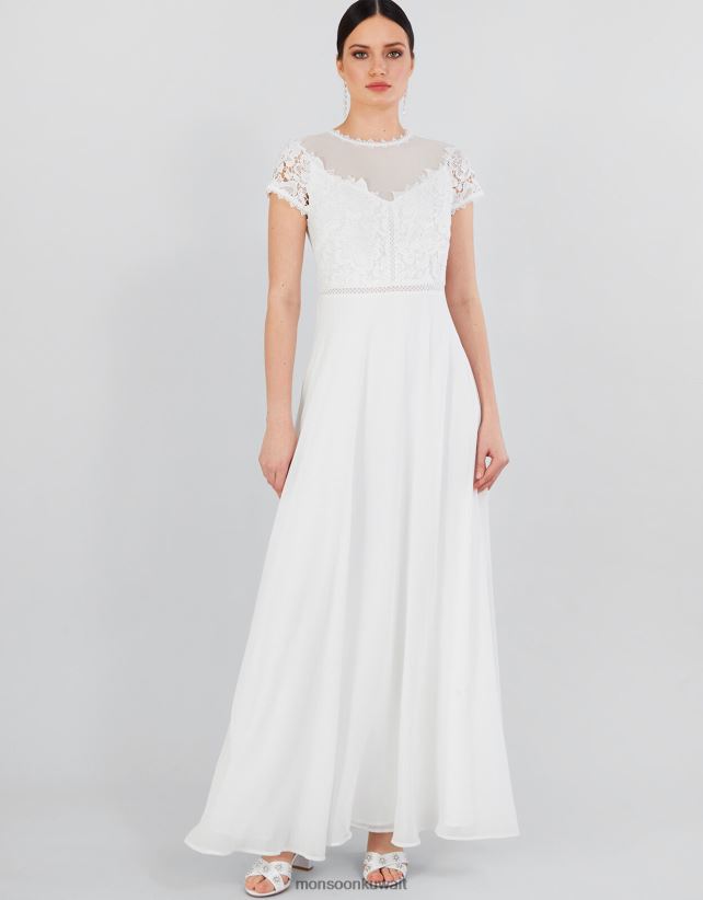 Monsoon Kuwait - أنجيلا فستان الزفاف ماكسي الدانتيل ملابس عاج Monsoon نحيف N4BV8X407