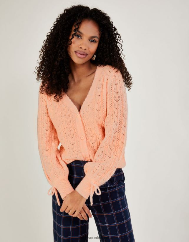 Monsoon Kuwait - سترة بونتيل فائقة النعومة مع بوليستر معاد تدويره ملابس البرتقال (الخوخ) Monsoon نحيف N4BV8X441