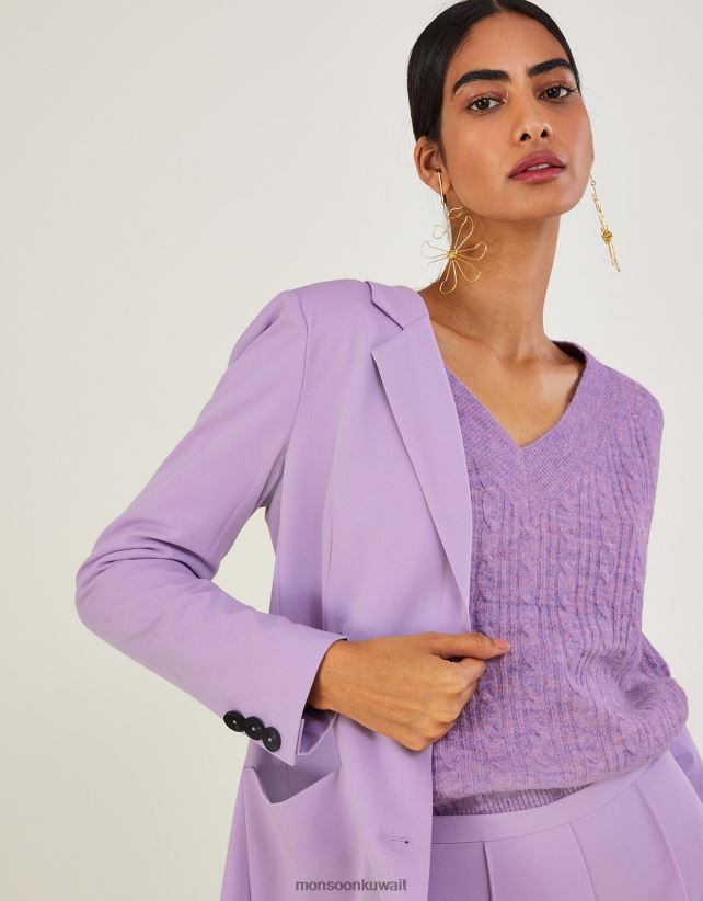 Monsoon accessorize - سترة لورين عادي ملابس الأرجواني (أرجواني) Monsoon نحيف N4BV8X442