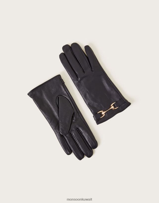 قفازات جلدية معدنية ملحق الأزرق الداكن) Monsoon نحيف N4BV8X460 - Monsoon kuwait avenues