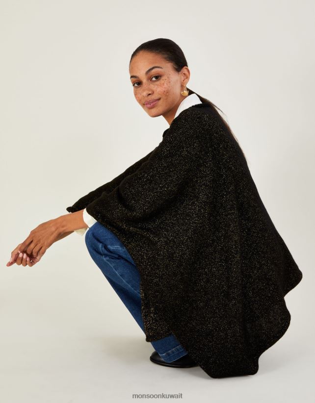 Monsoon accessorize - المعطف المعدني ملابس أسود Monsoon نحيف N4BV8X464