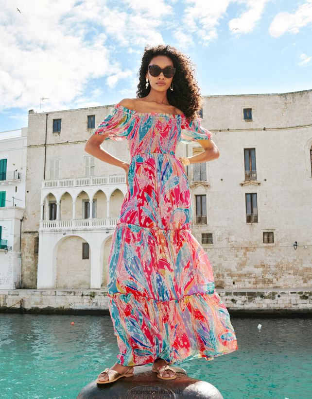 Monsoon Kuwait - فستان آرييل ميتاليك ماكسي ملابس متعدد Monsoon نحيف N4BV8X558