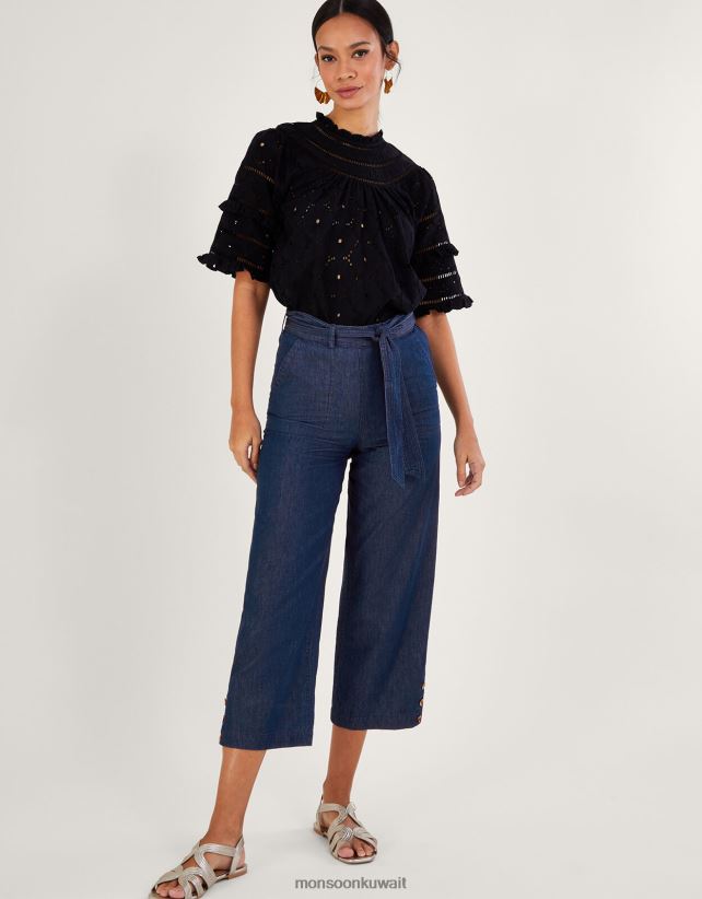 Monsoon معنى - بنطلون جينز قصير ملابس الأزرق (الدنيم الأزرق) Monsoon نحيف N4BV8X565