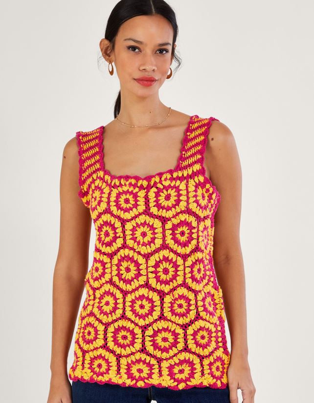 Monsoon معنى - أعلى خزان الكروشيه ملابس لون القرنفل Monsoon نحيف N4BV8X675