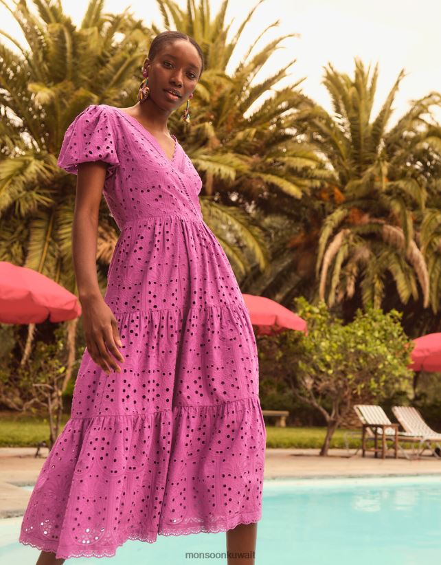 فستان فابيولا مطرز ملابس أرجواني Monsoon نحيف N4BV8X853 - Monsoon online customer service