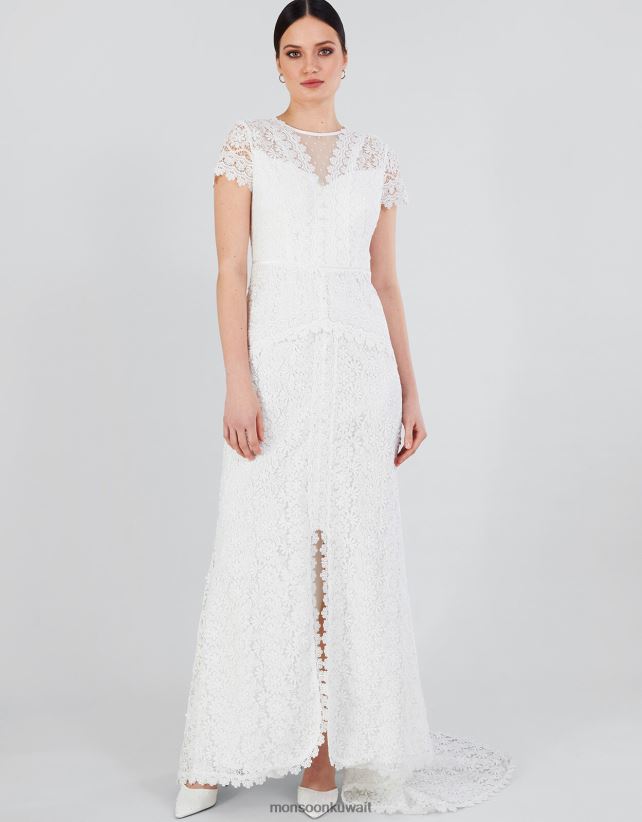 Monsoon معنى - فستان زفاف ماكسي من الدانتيل من سيينا ملابس عاج Monsoon نحيف N4BV8X9