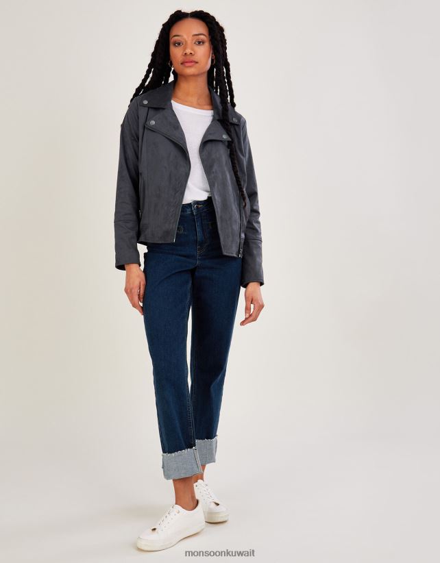 Monsoon Kuwait - ستايسي آن سويديت راكب الدراجة النارية ملابس رمادي Monsoon نحيف N4BV8X917