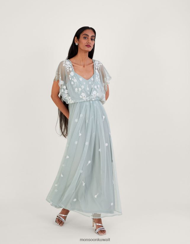 Monsoon accessorize - فستان طويل مطرز من صوفي ملابس الأخضر (حكيم) Monsoon نحيف N4BV8X991