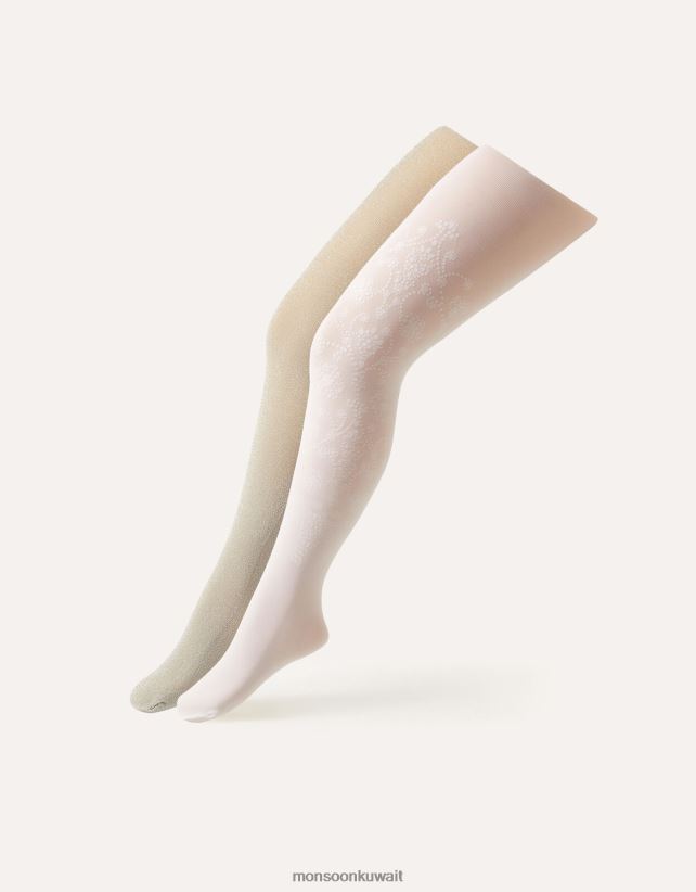 بريق الباروك التألق Twinset ضيق ملحق فضة Monsoon بنت N4BV8X2694 - Monsoon children