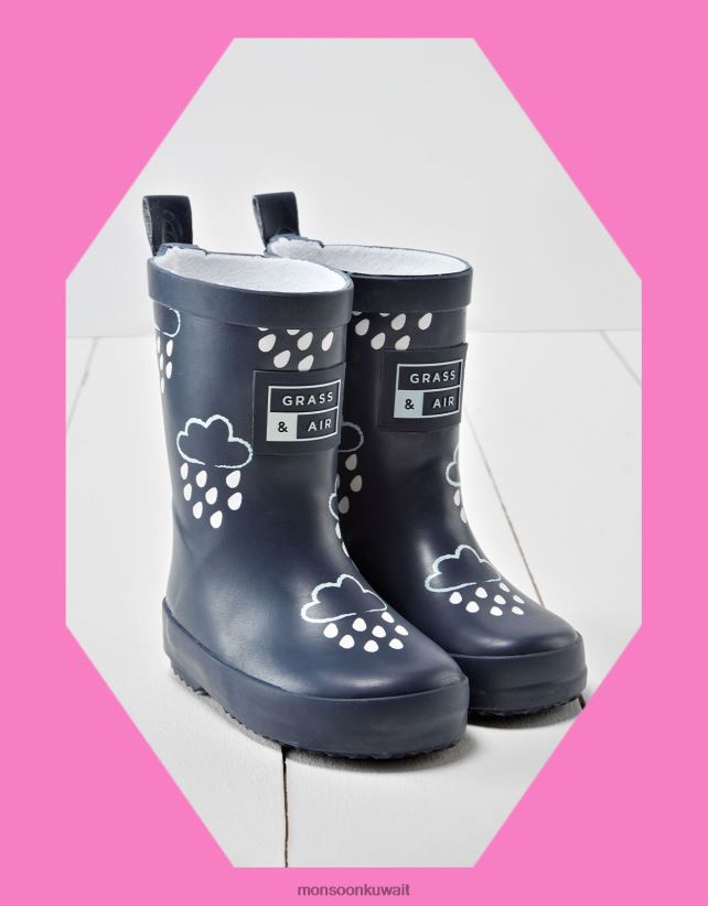 أغطية رأس تكشف عن ألوان العشب والهواء أحذية الأزرق الداكن) Monsoon أطفال N4BV8X2348 - Monsoon kuwait online shopping