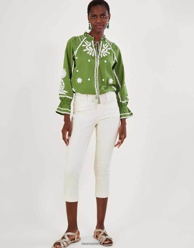 Monsoon accessorize - جينز idabella الضيق من القطن المستدام ملابس طبيعي (إكرو) Monsoon نحيف N4BV8X607